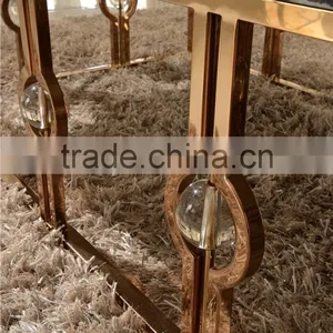 Promotion Modern Stainless Steel Marble Coffee Table Oval Shape B818 thumbnail-3