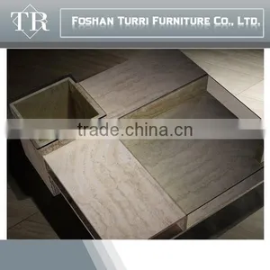 KD-106A Unique Glass Top Marble Coffee Table,Classic Tea Table thumbnail-5