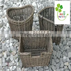 Factory Direct Supply Willow Woven Bicycle Basket With Lid thumbnail-1