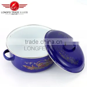 Bule Enamel Cookware/enamel Casserole Sets With Enamel Lid Wholesale thumbnail-4