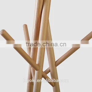 2016 New Design Solid Beech Wood Coat Rack Intersecting Hat Display Rack thumbnail-3