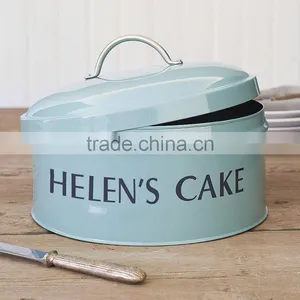 New Kitchen Attractive Printing Airtight Metal Cake Tin Jar Storage Bin thumbnail-4