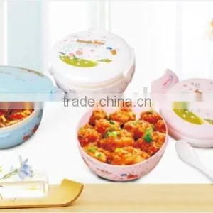Plastic Small Round Double Lunch Boxes/Insulation Boxes thumbnail-1