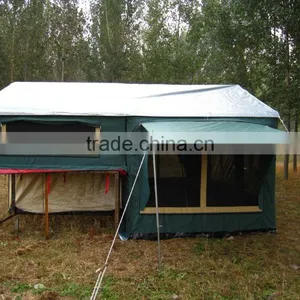Extra Large Canvas Folding Camping Trailer Tents for Sale Factory Direct Selling thumbnail-3