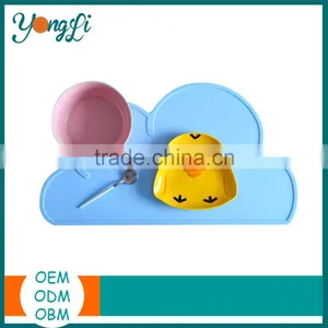 Non - Slip Cute Clouds Shape Baby Non-slip Table Mat Baby Silicone Baby Mat thumbnail-1