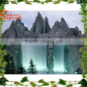 New Sale , Home, Garden, Square , Outdoor Mini Colorful LED Natural Stone Waterfall Fountain thumbnail-1