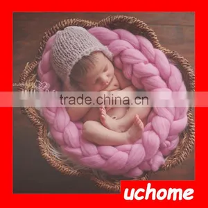 UCHOME Baby Newborn Blanket Photo Prop Newborn Photography Props Accessories Handmade Crochet Baby Blanket thumbnail-5