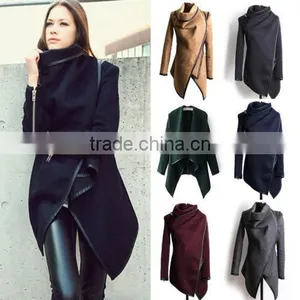 Women Lady Slim Long Wool Jacket Winter Warm Trench Coat Outwear Parka Cardigans thumbnail-1