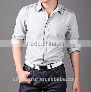 Fashion Men's Slim Fit Shirt, Custom Made Shirt BSRT0020 thumbnail-2