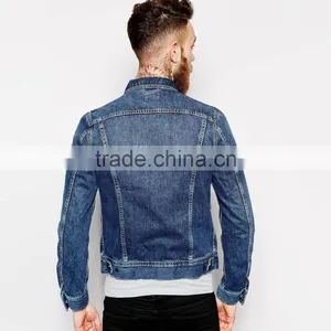 Fashion Popular Denim Men's Jeans Jacket Blue Street Wear thumbnail-2