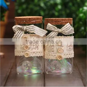 Glitter Love Heart Shape Wooden Cork Glass Wishing Bottle 2017 Best Valentine's Day Gifts for Her thumbnail-3