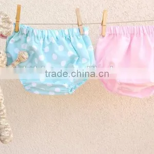 Cute Baby Cotton Bloomer Pure Color Diaper Cover With Bowknot Headband for Infants thumbnail-3