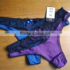 China Factory Supply Women Sexy Lace Thong Panty thumbnail-1