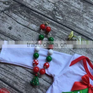 Baby Girls Christmas Tutu Romper Infant Baby Girls Christmas Tree Cotton Rompers With Red Chiffon Tutu With Accessories thumbnail-3