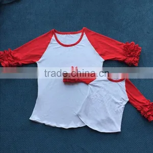 Hot Sale Shirt Clothes Mommy and me Clothing Raglan Shirt for Mom and Baby YW-00365 thumbnail-3