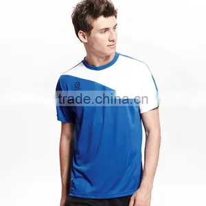 Green White Colorblock Design Men Sports Style Tee Shirt thumbnail-2