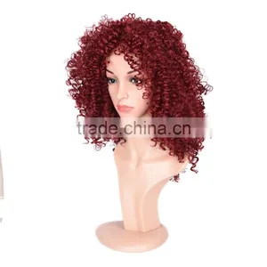 Hot Sale Kinky Curly Synthetic Hair Wigs thumbnail-5