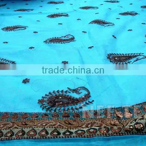 NET DESIGN EMBROIDERED SAREES thumbnail-1