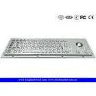 Panel Mount Brushed Metal Industrial Keyboard With Trackball And 64 Keys thumbnail-1