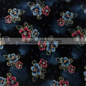 2014 New Flower Design KS Korea Velvet Printed Gilding Fabric,four Way Stretch Velvet,high-class Fashion Velvet Garment 5st thumbnail-1