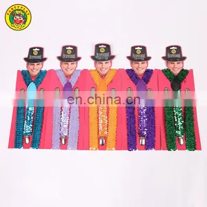 Cheap Party Flashing Sequin Men's Suspenders thumbnail-1
