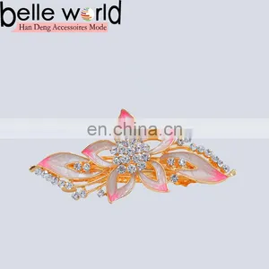 High Quality Flower Rhinestone Hair Barrette thumbnail-2