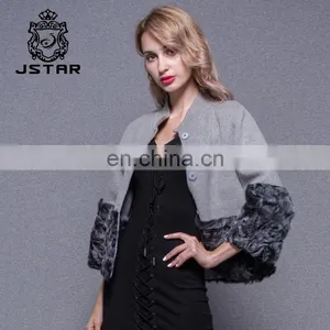 Hot Sale Factory Directly Women Grey Cashmere Coats thumbnail-4