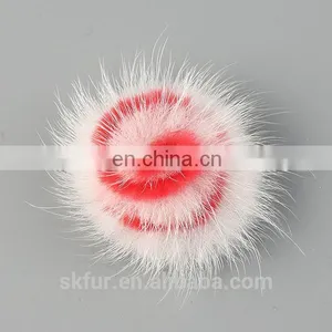 Fluffy and Cute Factory Price Mink or Fox Fur Flowers thumbnail-5