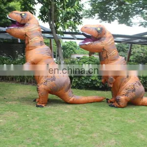HI High Quality Water Proof Woven Dacron Walking T-rex Inflatable Dragon Costume thumbnail-2