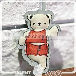 Custom Special Shape 3D Sponge Filling Double Face Mascot Woven Badge thumbnail-4