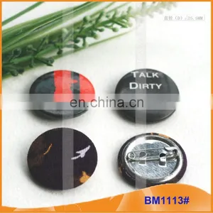Custom Printed Round Pinback Button Badge With Safe Pin for Promotion BM1113 thumbnail-1