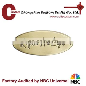 Custom Brand Metal Logo Plate Metal Label Holder Metal Name Tag thumbnail-1