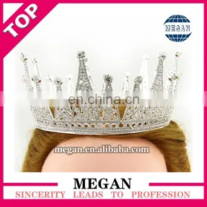 Hair Accessories Ladies Rhinestone Princess Crown Bridal Crystal Tiara Crown thumbnail-5