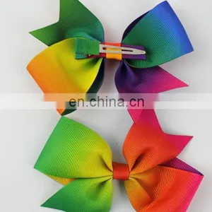 Print Grosgrain Ribbon Hair Bow for Baby Girls thumbnail-1
