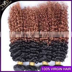 8A 3 Bundles 1B 30 Peruvian Virgin Hair Ombre Weave Cheap Ombre Peruvian Kinky Curly Virgin Hair Ombre Hair Extensions Two Tone thumbnail-4