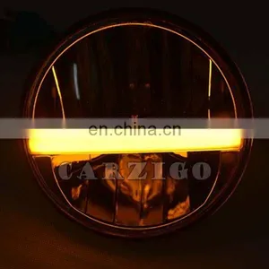2017 Hot Sale Fashion LED Head Light With White/Amber Angel Eye Hi/lo Beam Head Lamps thumbnail-5