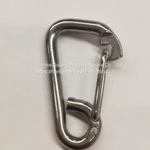 For Yachts & Sail Boats Carbon Steel Zinc Plated Quick Connection D Type Spring Snap Hook thumbnail-1