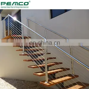 Wholesale Indoor Mirror Polishing Swageless 304 316 Stainless Steel Stair Cable Railing Systems thumbnail-5