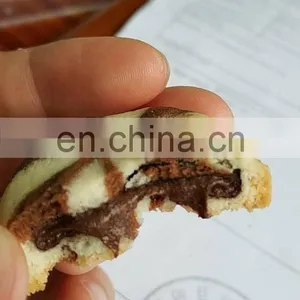 PLC Touch Screen Double Fillings Two Colors Biscuit Cookies Encrusting Machine for Sale thumbnail-4