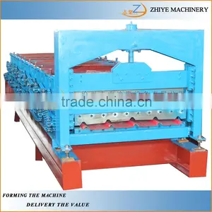 Steel Sheet Roof Panel Double Decker Roll Forming Machine/corrugated Roof Tile and Wall Sheets Double Layer Making Line thumbnail-2