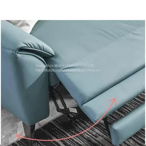 New First Layer Cowhide Functional L-Shaped Chaise Longue Sofa Modern Minimalist Doll Cotton Skin-Friendly Leather Sofa Combination thumbnail-5