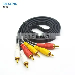 Free Sample High Quality 1.5m Black 3 Rca to 3 Rca av Cable Audio Video Cable thumbnail-2