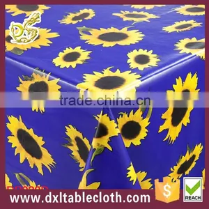 Wholesale Cheap Sunflower Vinyl Printed Party Tablecloths thumbnail-1