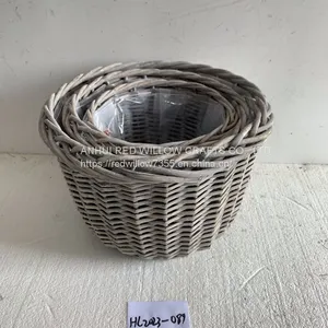 Natural Wicker Material Garden Pots For garden Willow Wicker thumbnail-1