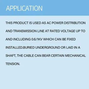 IEC 60502-1 0.6/1kV IEC 60502-1 PVC Insulated,PVC Sheathed,steel Wire Armoured Power Cable thumbnail-4