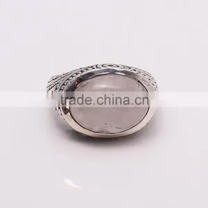 ROSE QUARTZ RING ,925 Sterling Silver Jewelry Wholesale,WHOLESALE SILVER JEWELRY,SILVER EXPORTER,SILVER JEWELRY FROM INDIA thumbnail-1