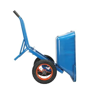 Construction Cement Dump Truck Cart Handling Unicycle Manual Double Wheel Handcart thumbnail-3
