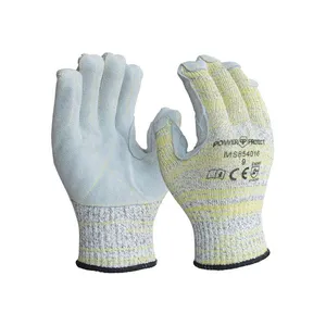 Enkerr Leather-patched High-temperature-resistant and Cut-resistant Gloves, Aramid Leather-patched Gloves, Puncture-resistant, Cut-resistant and High-temperature-resistant Gloves thumbnail-1