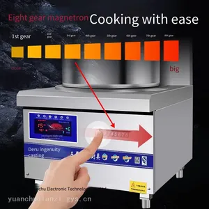 Commercial Electromagnetic Low-soup Stove, 15kw Single-eye Low-soup Stove for Marinating Cooked Food, High-power Single-head Soup Stove for School Canteens thumbnail-2