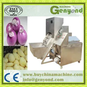 Factory Genyond Hot Sales Industrial Full Automatic Onion Peeler Peeling & Roots Tails Two Edds Cutting Machine thumbnail-2